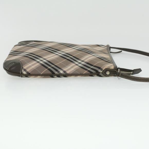 BURBERRY Nova Check Shoulder Bag Nylon Brown Auth ac1710 - Picture 4 of 16